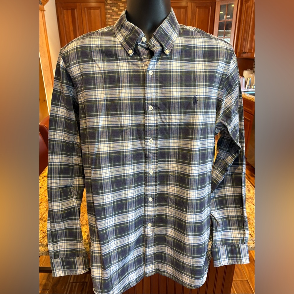 Ralph Lauren Blue and Green‎ Plaid Casual button down Shirt